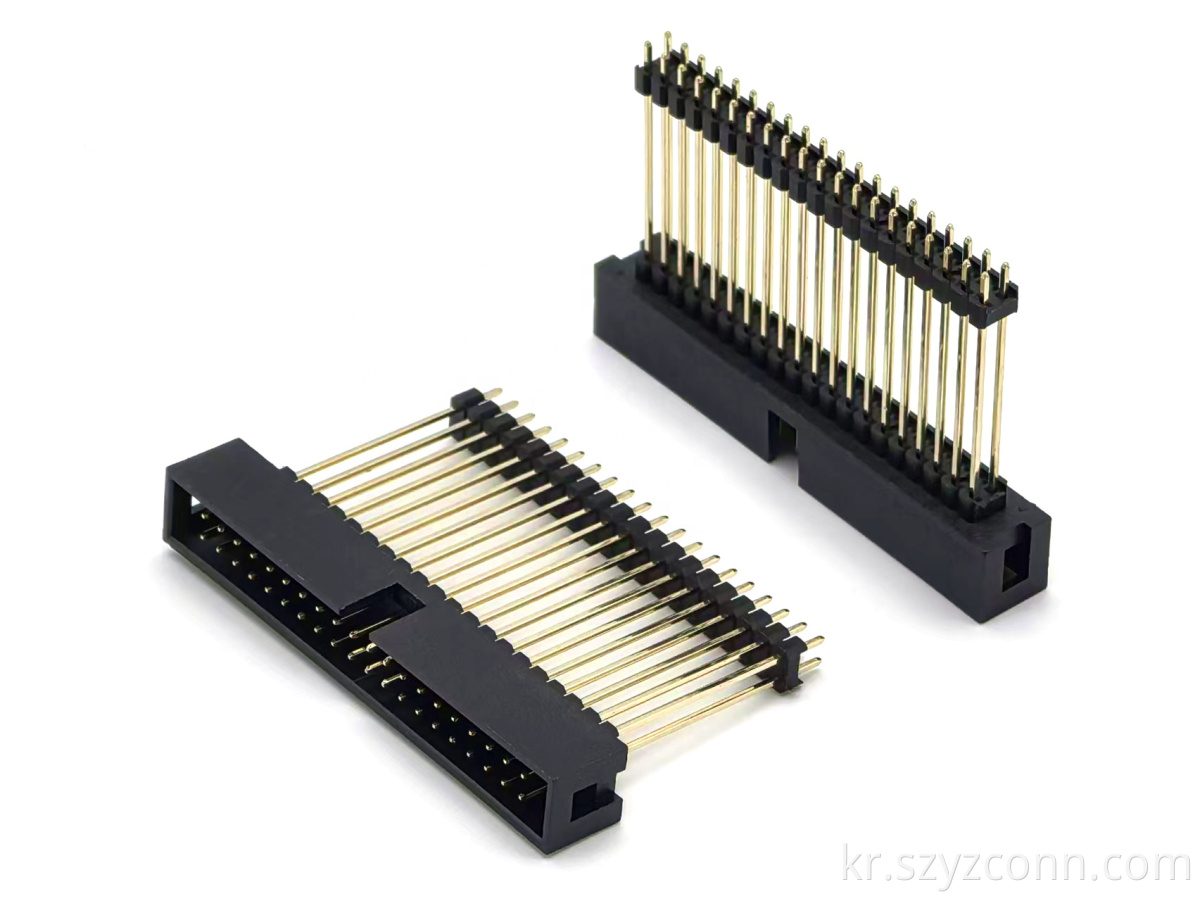 2.54mm Pitch Box Header Connector Straight Add Pin Header Plastic H13.8mm 2*20P